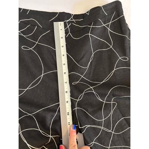 Vtg Uniform John Paul Richard Women's 8 Linen Black White Pants Dressy Casual - Picture 6 of 8